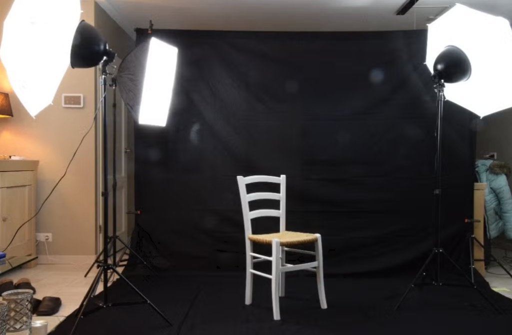 Achtergronddoek en lampen fotostudio, Audio, Tv en Foto, Fotografie | Fotostudio en Toebehoren, Complete fotostudio, Ophalen of Verzenden