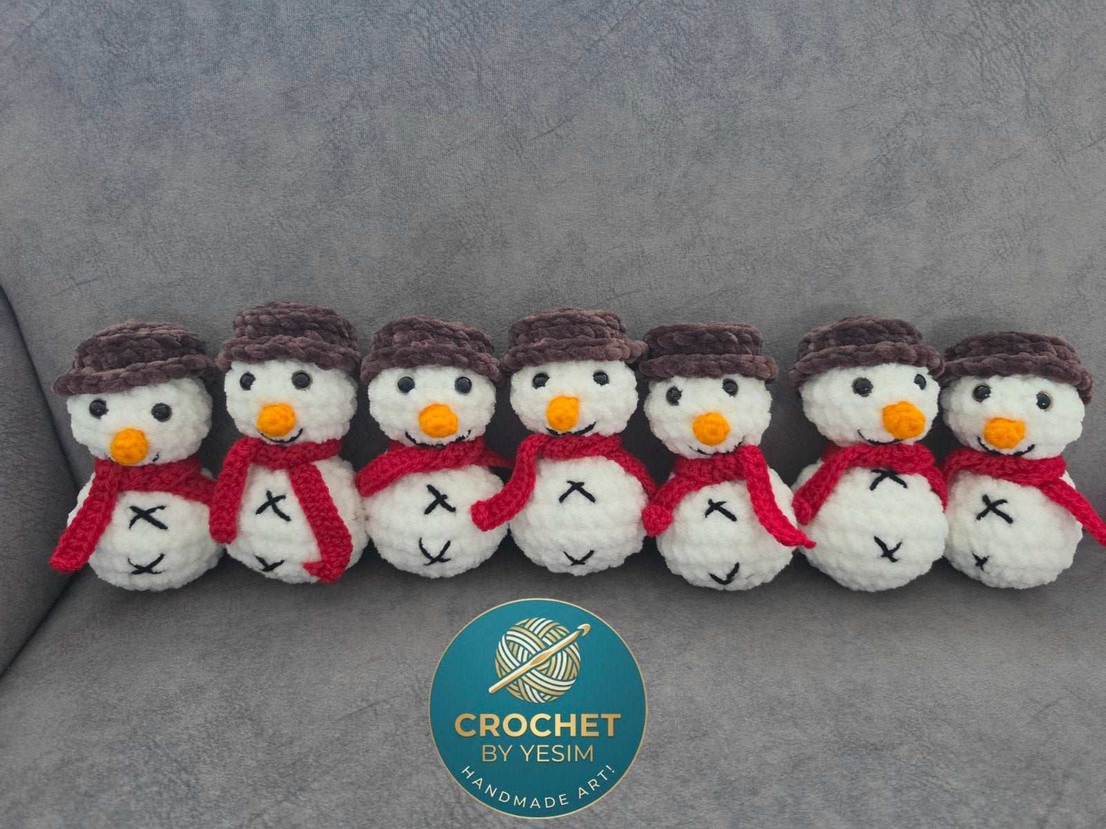 Amigurumi Handgemaakte Sneeuwpop - Klein Knuffeltje, Handgemaakt, Overige typen, Nieuw, Ophalen of Verzenden