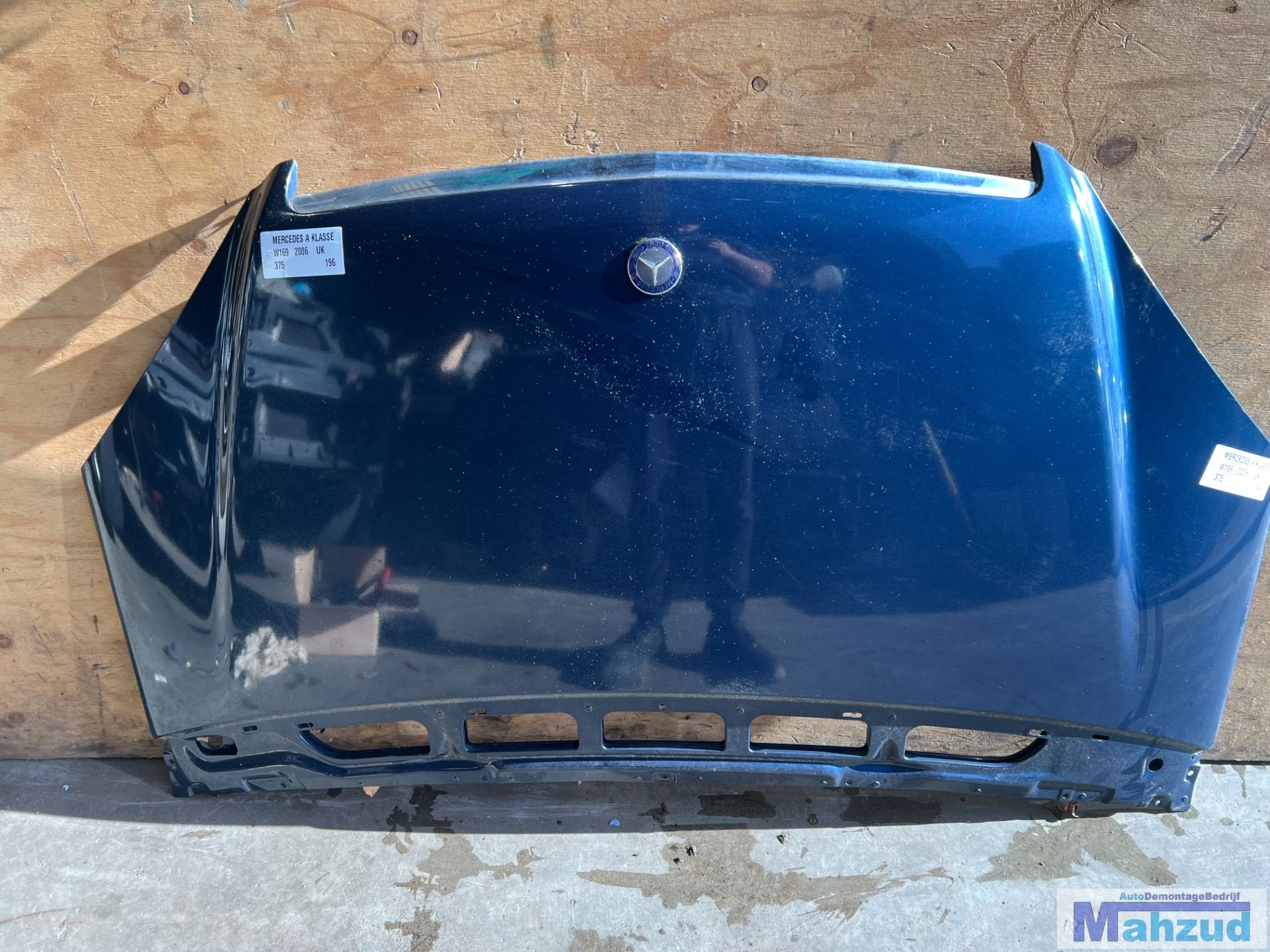 MERCEDES A KLASSE W169 Blauw 375 motorkap 2004-2012, Gebruikt, Mercedes-Benz AG, Mercedes-Benz, Ophalen of Verzenden