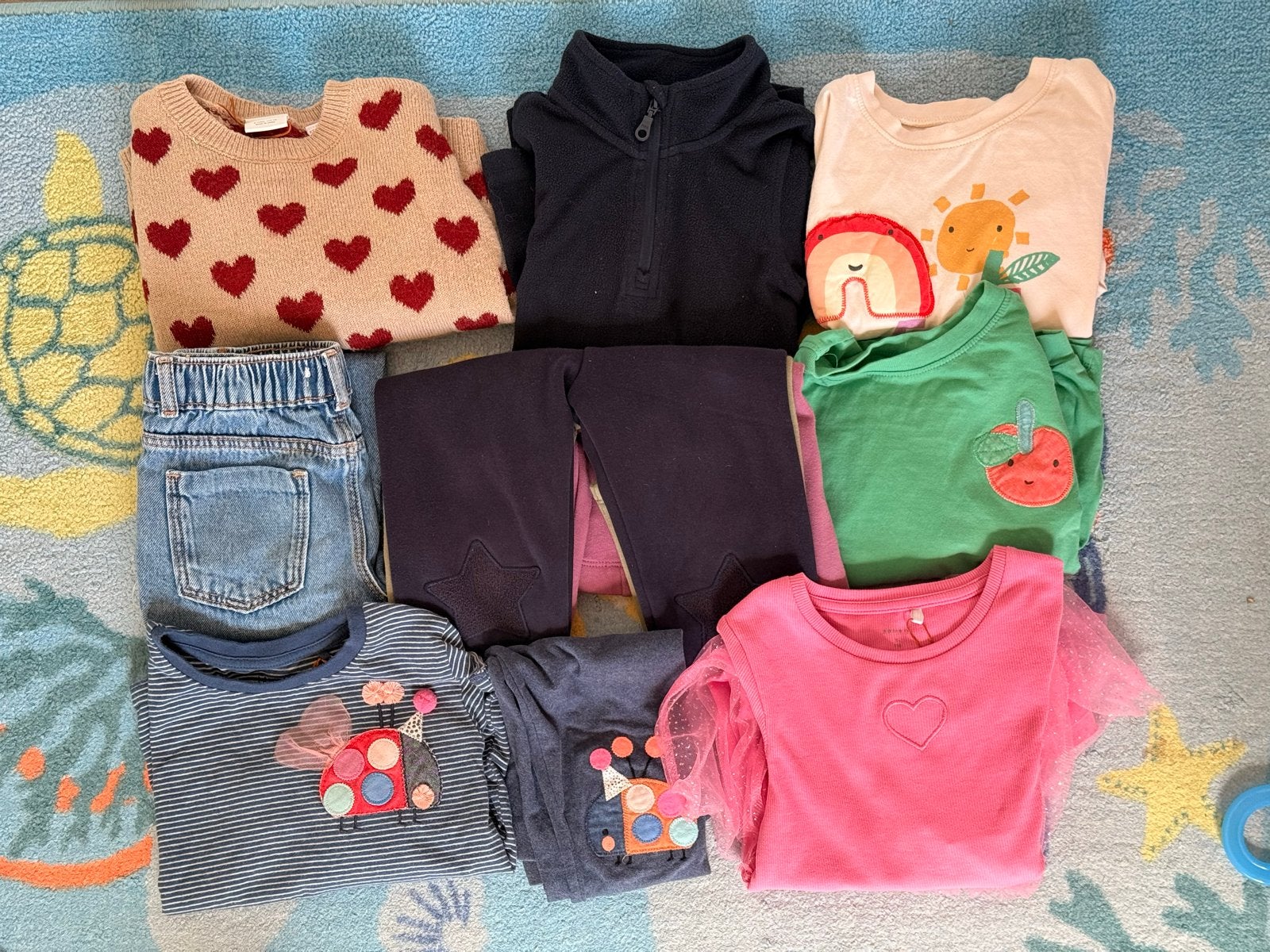 Kinderkleding meisjes, maat 110 (4-5 jaar) - Herfst/Winte, Ophalen of Verzenden, Gebruikt, Meisje, Setje