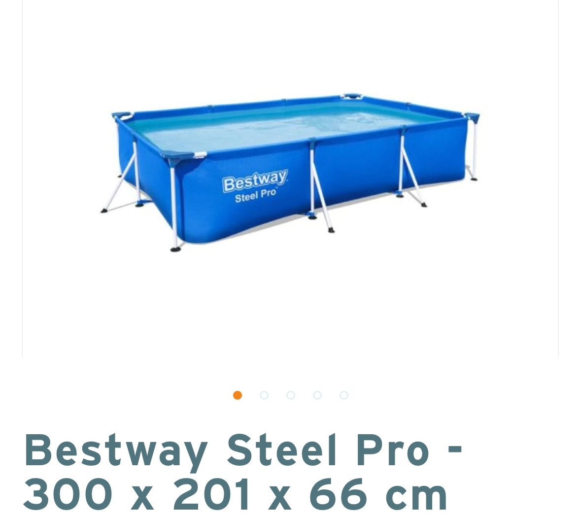 Bestway Steel Pro Opzetzwembad 300x201x66 cm met zandfilter, Ophalen, Nieuw, Opzetzwembad, 200 tot 400 cm