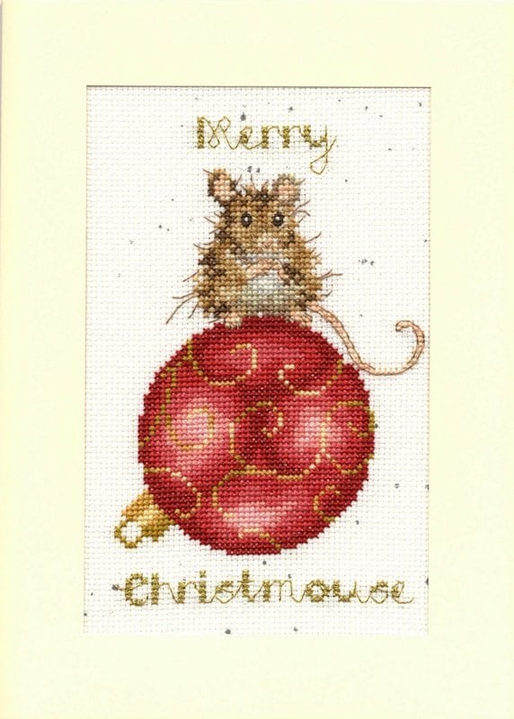 Borduurpakket Merry Christmouse Christmas card Xmas50, Hobby en Vrije tijd, ., Nieuw, Ophalen of Verzenden, .