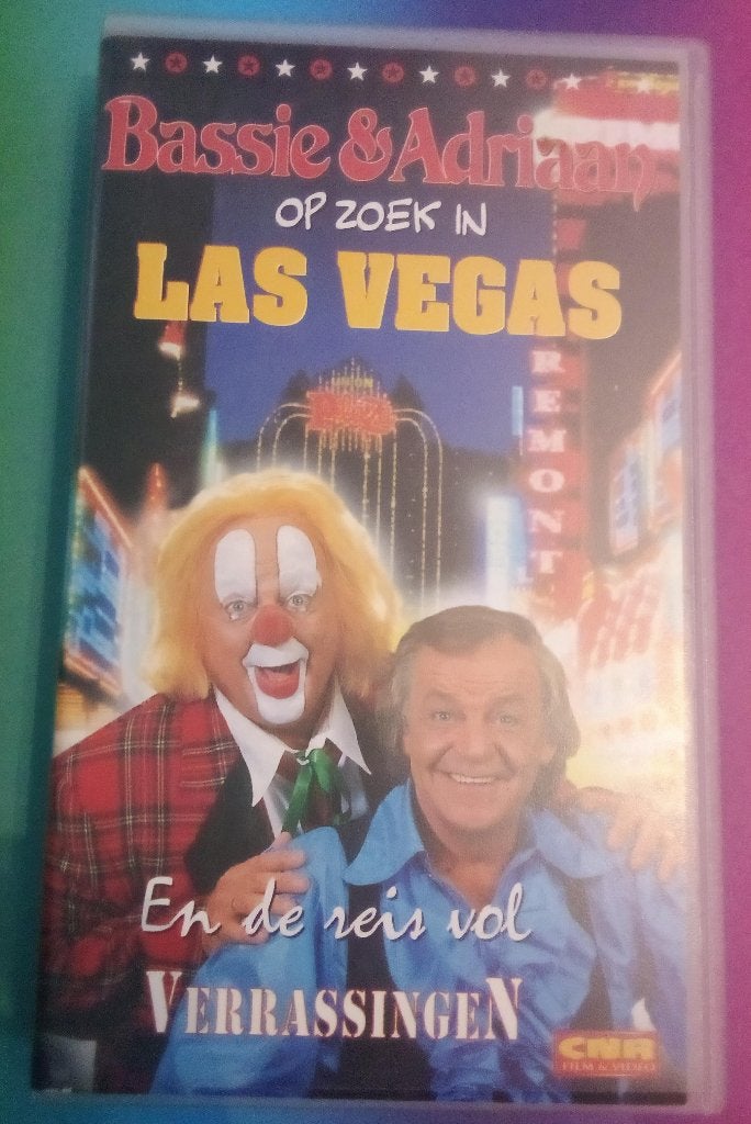 VHS CNR Band - Bassie en Adriaan - In Las Vegas, Gebruikt, Verzenden, Alle leeftijden, Nederlands