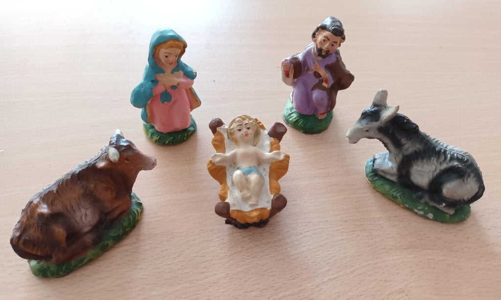 Vintage kerststal figuren uit Italië, Diversen, Ophalen of Verzenden, Zo goed als nieuw
