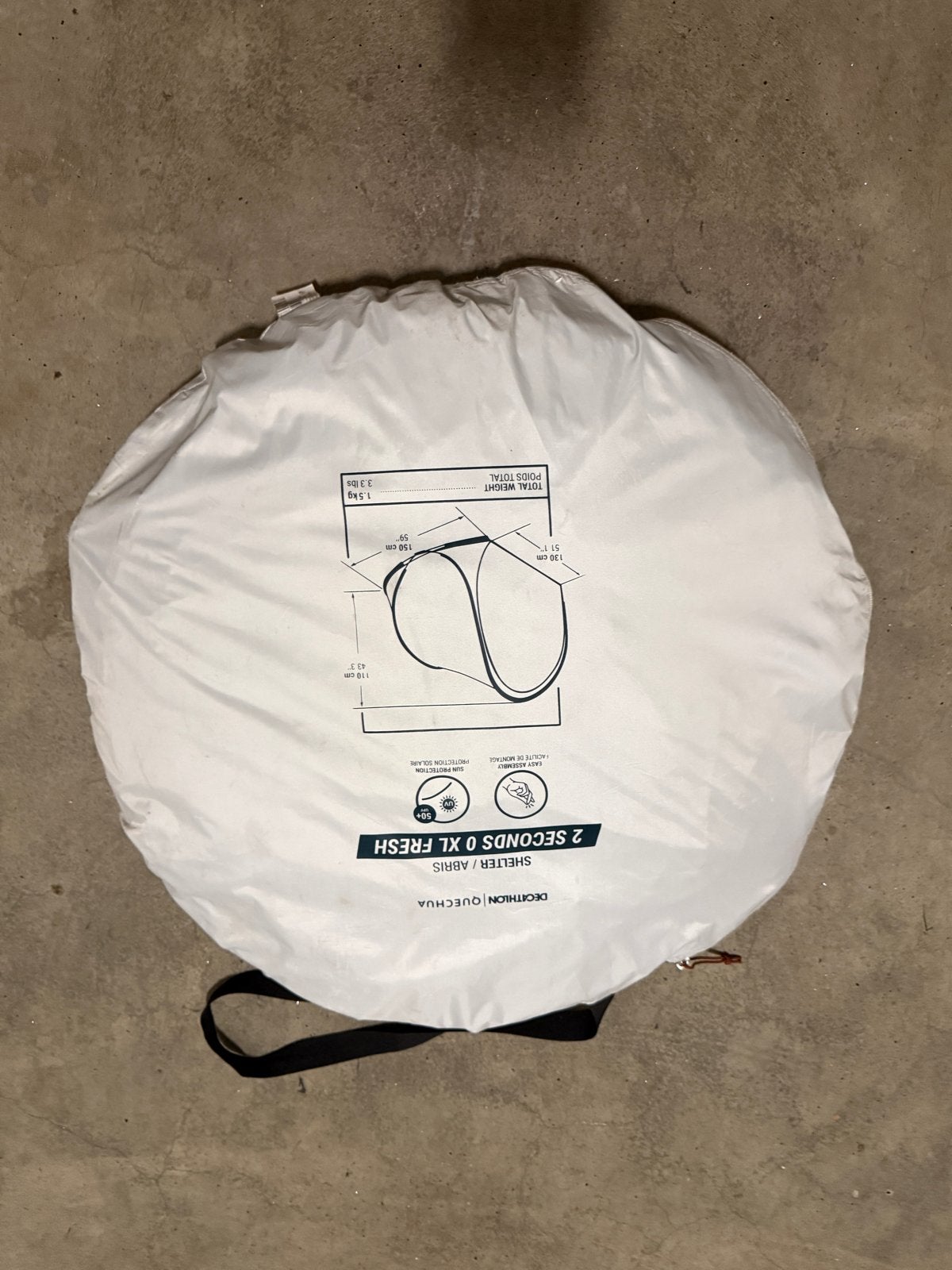 Decathlon Quechua 2 Seconds XL Fresh Shelter/Abri, Ophalen of Verzenden, Zo goed als nieuw, Tot en met 2