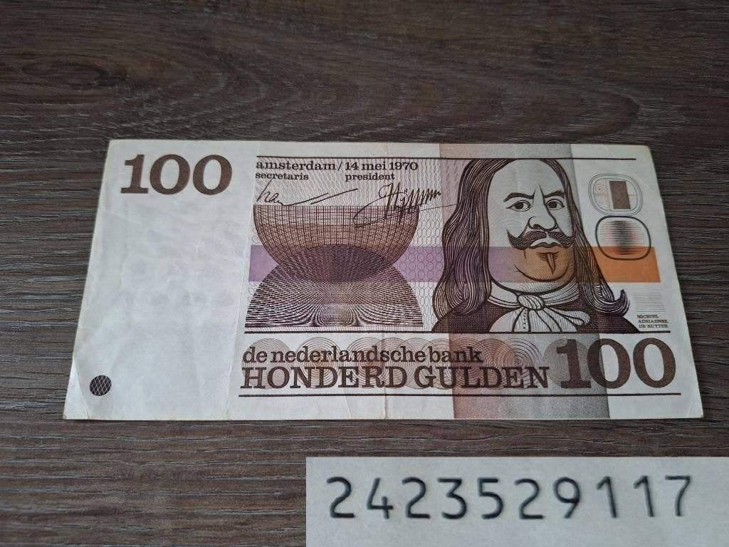 Zeldzaam biljet 100 gulden Michiel de Ruyter, 1970 - PL103b2, Ophalen of Verzenden, 100 gulden