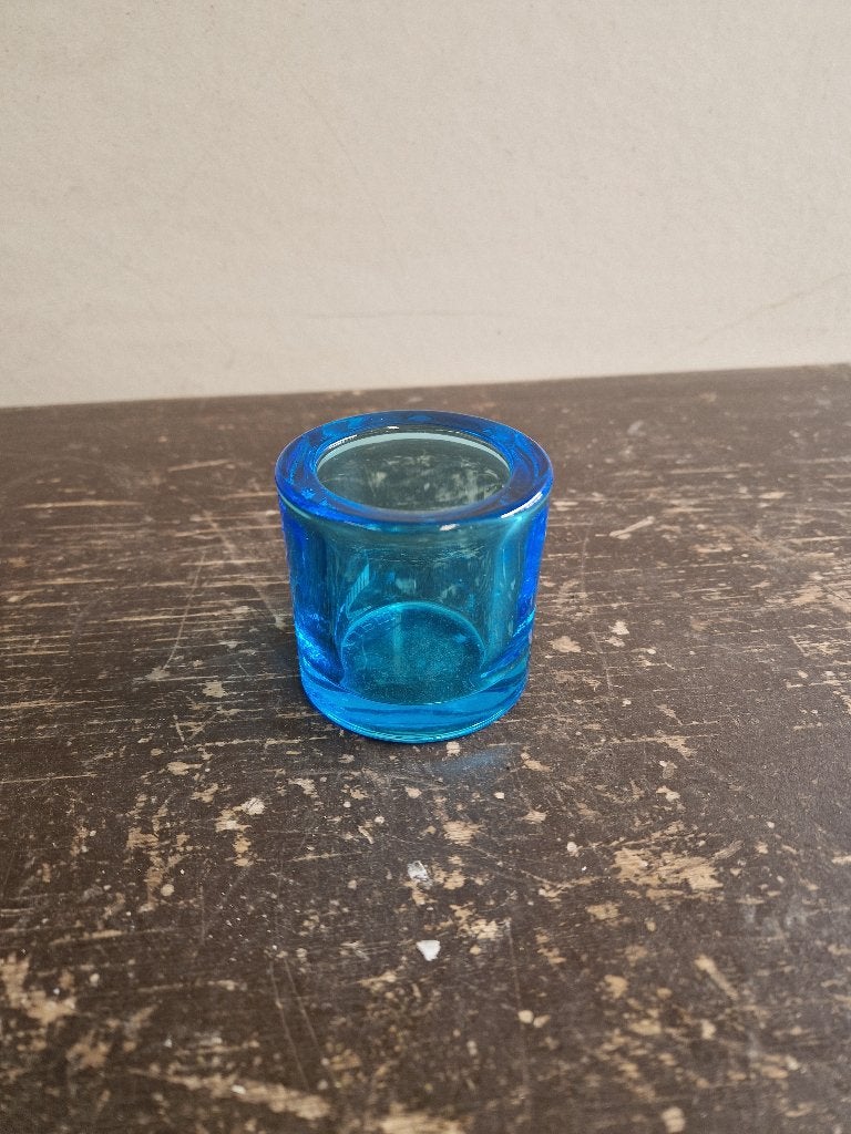 Iittala Kivi Marimekko theelichthouder - Kobaltblauw, Blauw, Ophalen of Verzenden, Iittala, Glas