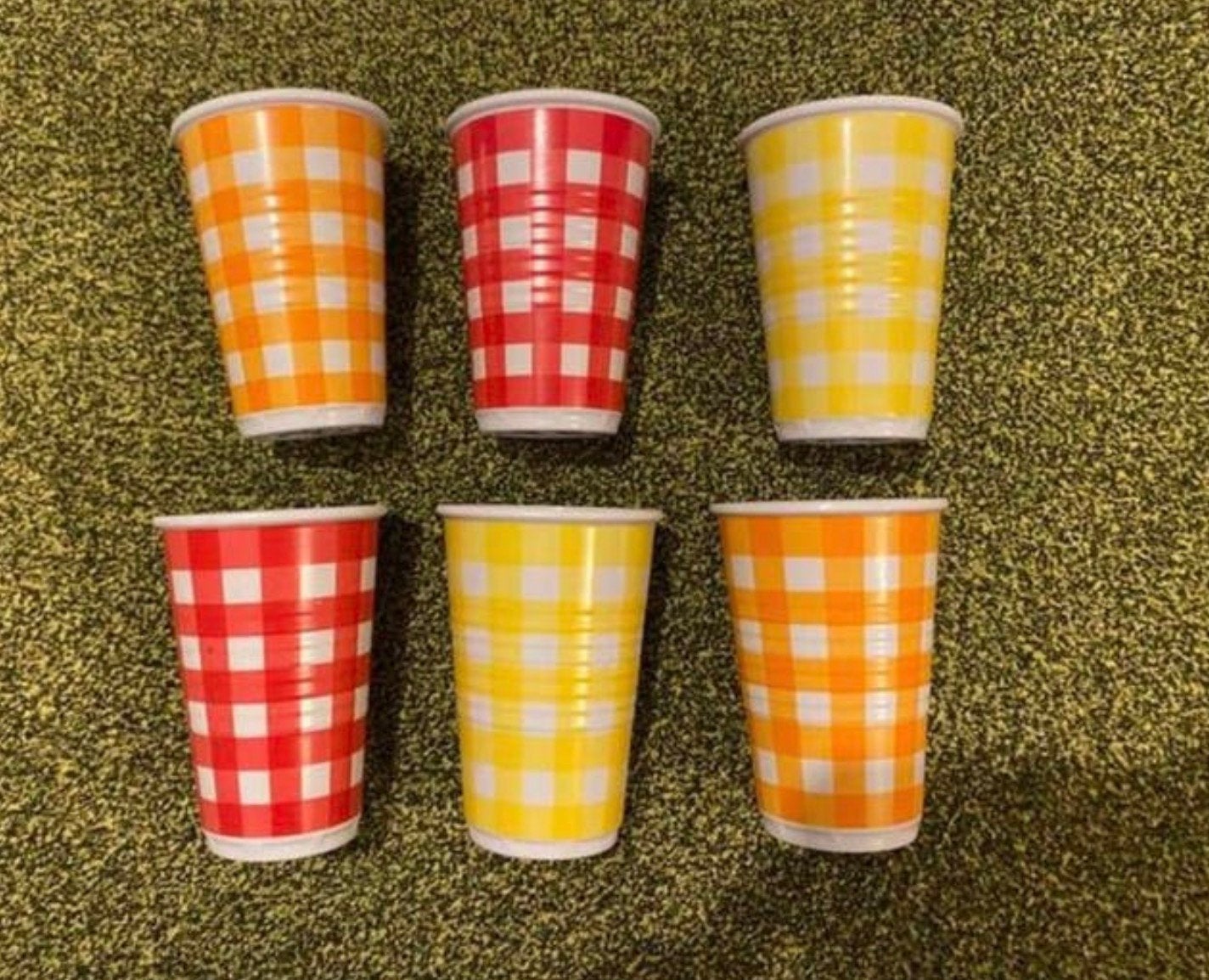 Set van 6 vrolijke kampeer bekers, Ophalen of Verzenden, Zo goed als nieuw