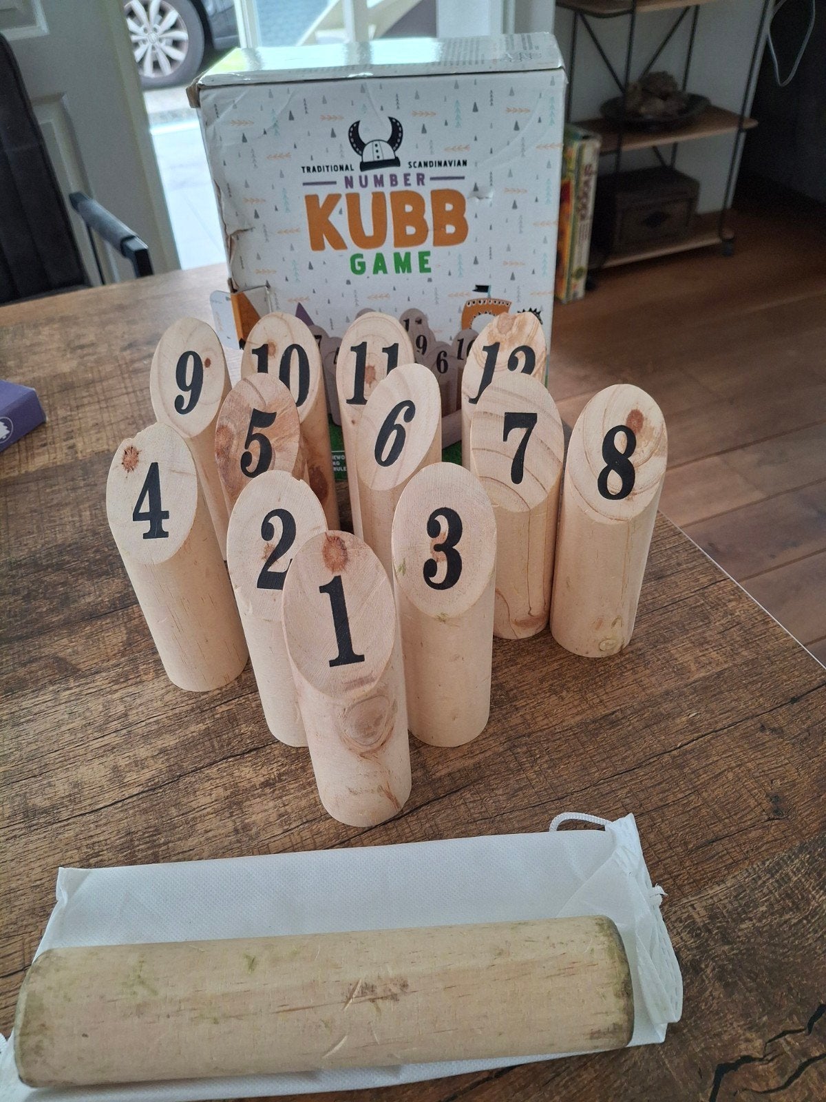 Kubb Spel - Traditioneel Scandinavisch Nummerspel, Hobby en Vrije tijd, Ophalen of Verzenden, Gebruikt