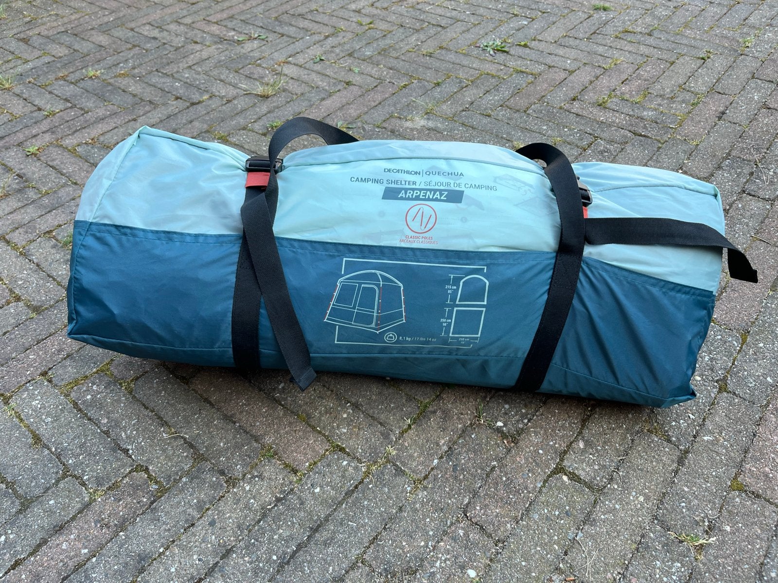 Quechua Arpenaz Base Tent - Ideaal voor camping, Caravans en Kamperen, Ophalen, Gebruikt, Tot en met 2