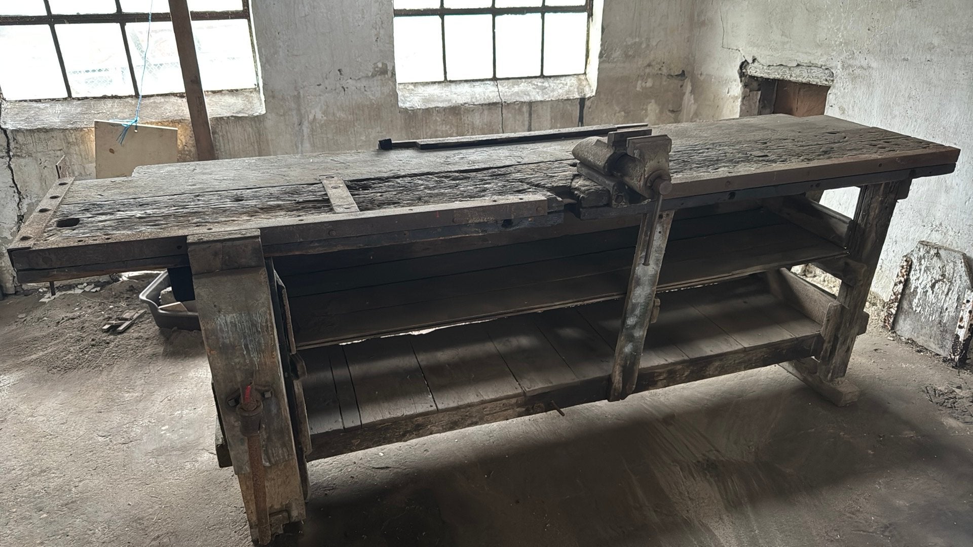 Werkbank antiek vintage industrieel, Ophalen