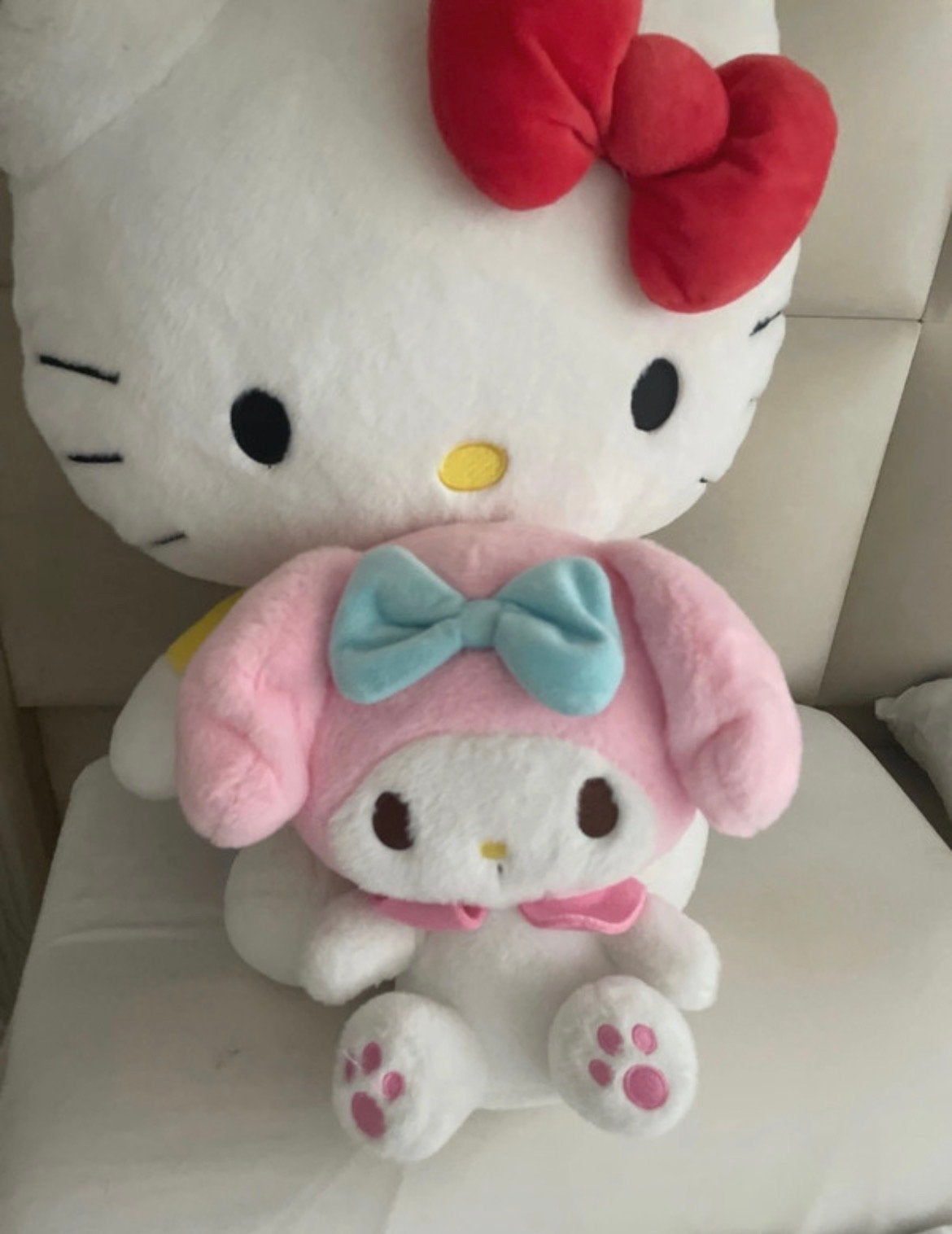 2 Sanrio knuffels van Miniso - My Melody & Cinnamoroll, Overige merken, Overige karakters, Overige typen, Ophalen of Verzenden