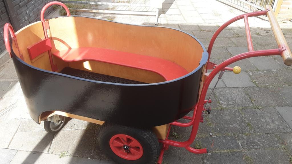 Houten bolderkar / bolderwagen 6-8 kinderen, Ophalen