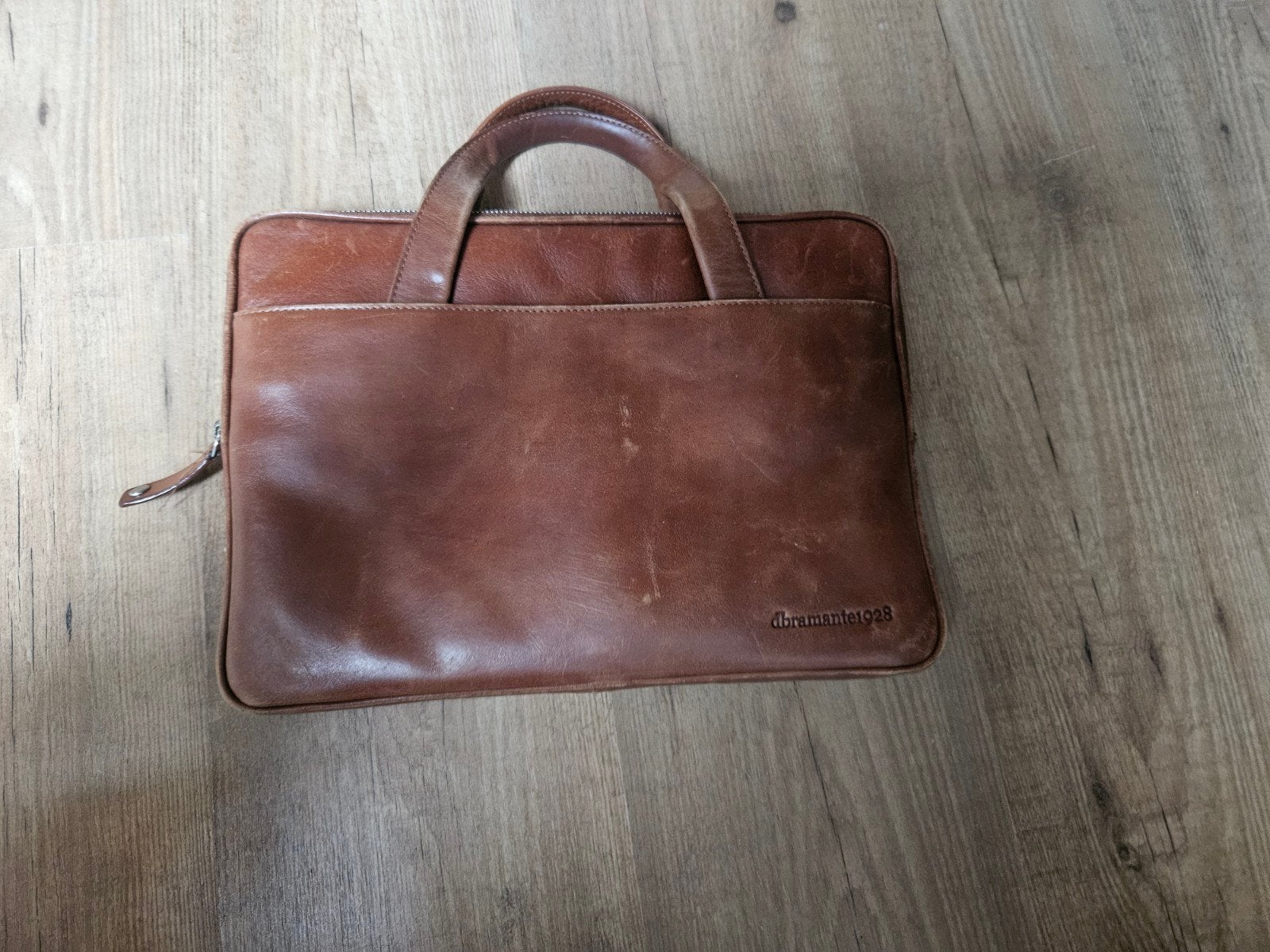 Mooie bruine 14 inch laptop tas, Ophalen, Gebruikt, Bruin, Aktetas