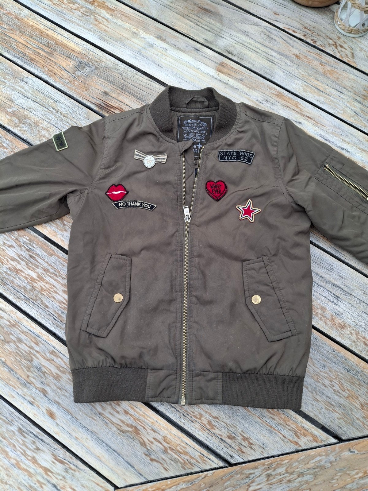 Stoere bomberjack voor meisjes - Maat 140, Kinderen en Baby's, Kinderkleding | Maat 140, Here+There, Gebruikt, Meisje, Ophalen of Verzenden