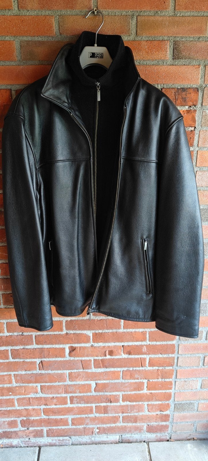 Trapper Leren Jas Heren Zwart - Zo goed als nieuw, Kleding | Heren, Maat 52/54 (L), Zwart, Ophalen of Verzenden, Zo goed als nieuw