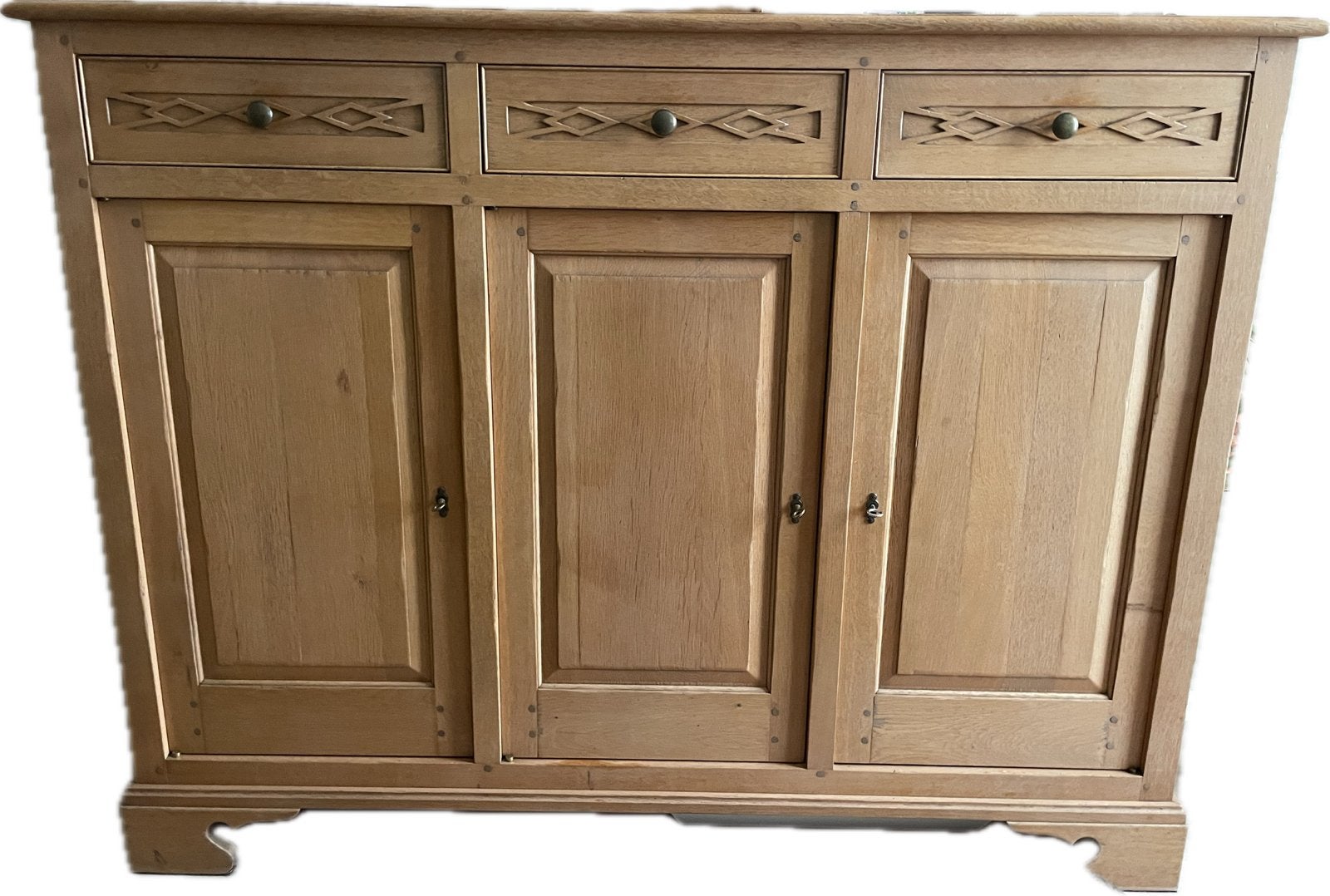 Massief eiken dressoir, Huis en Inrichting, Kasten | Dressoirs, Ophalen, Gebruikt, 150 tot 200 cm, Eikenhout