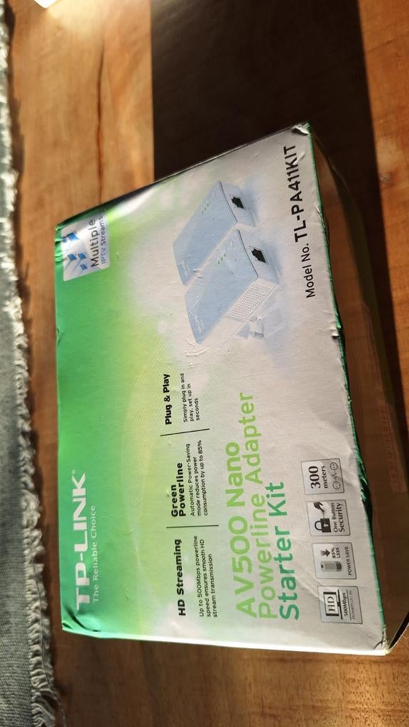 TP-Link AV500 Powerline Adapter Starter Kit (TL-PA411KIT), Computers en Software, Netwerk switches, Ophalen of Verzenden