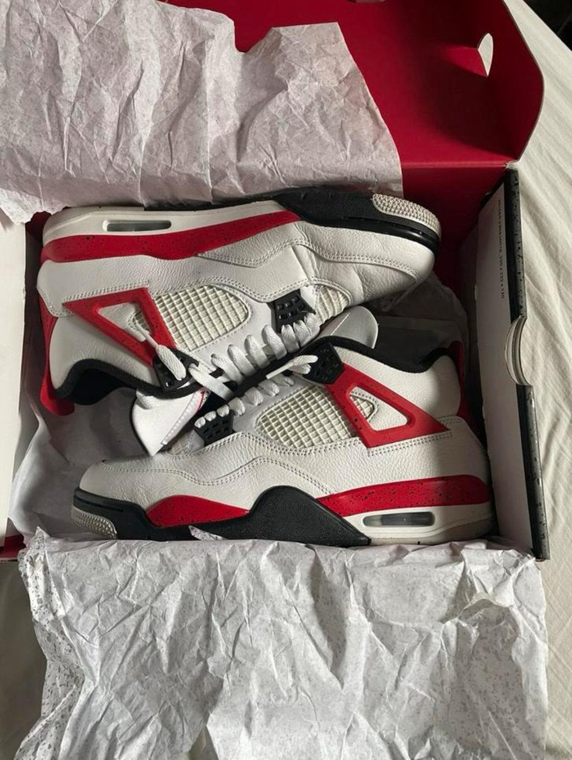 Jordan 4 Red Cement, Kleding | Heren, Schoenen, Wit, Ophalen of Verzenden, Sneakers of Gympen, Gedragen