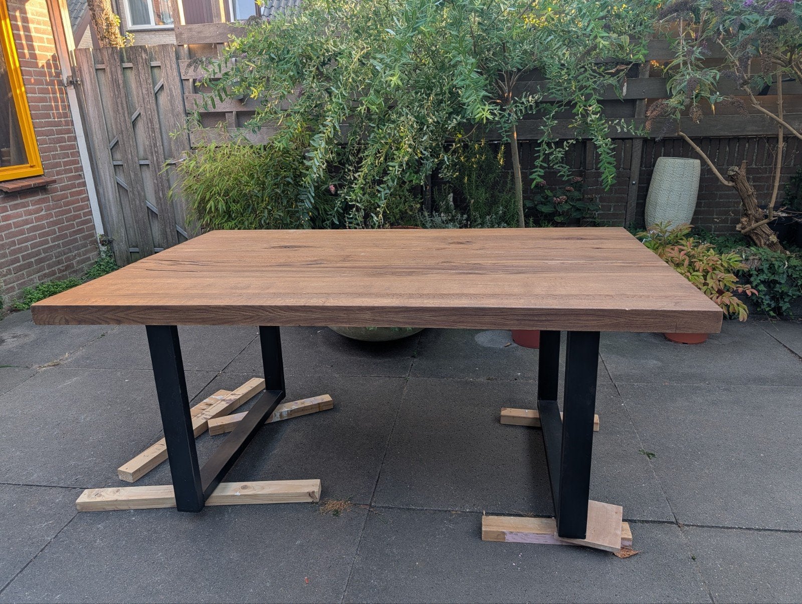 Eiken tafel 110x180 cm, gebruikt, Huis en Inrichting, Ophalen, Gebruikt, 100 tot 150 cm, Eikenhout