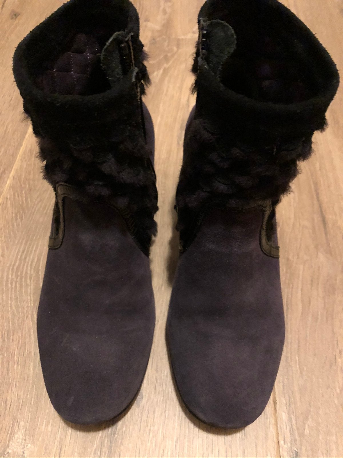 Think enkellaarsjes zwart,donker paars, 37,5, Kleding | Dames, Ophalen of Verzenden, Zo goed als nieuw, Zwart