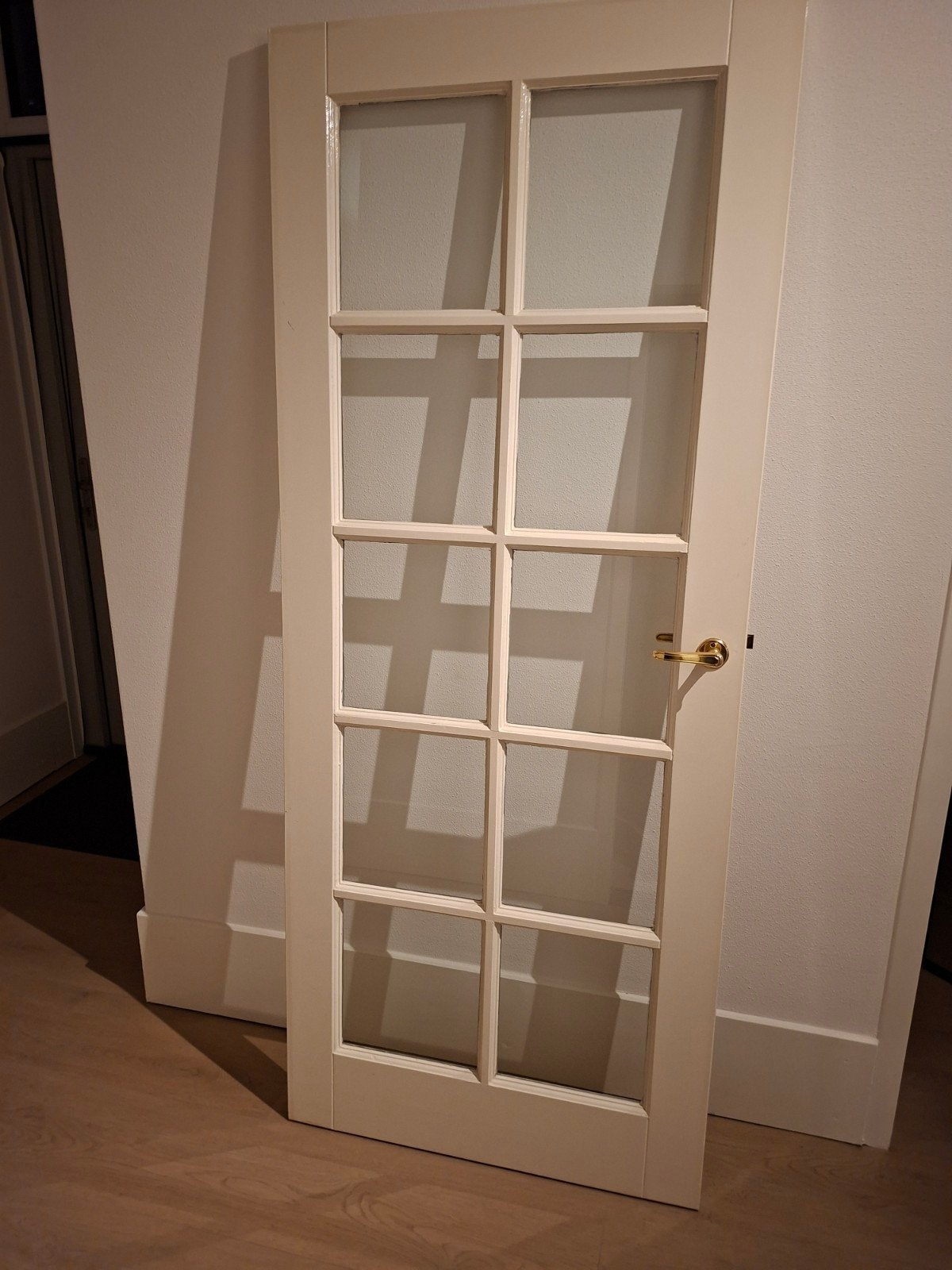 Binnendeur met glas, 201x82,2 cm, Ophalen, Gebruikt, 80 tot 100 cm, Binnendeur