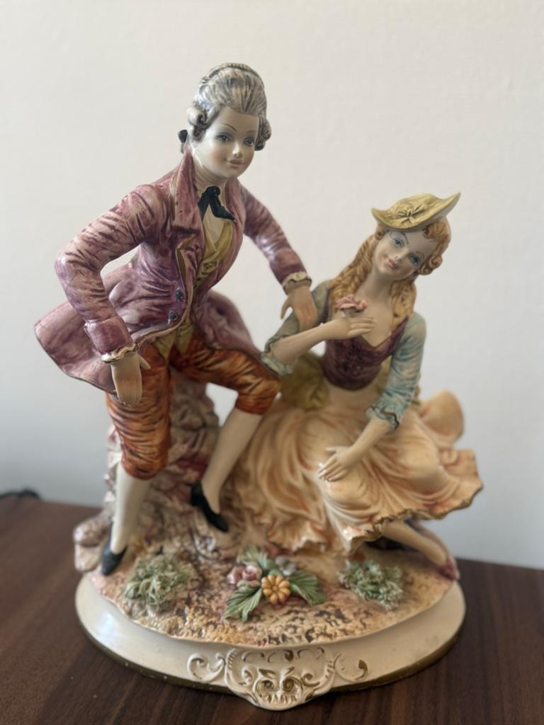 Vintage Porseleinen Beeldje: Dansend Paar - Made in Italy, Antiek en Kunst, Ophalen