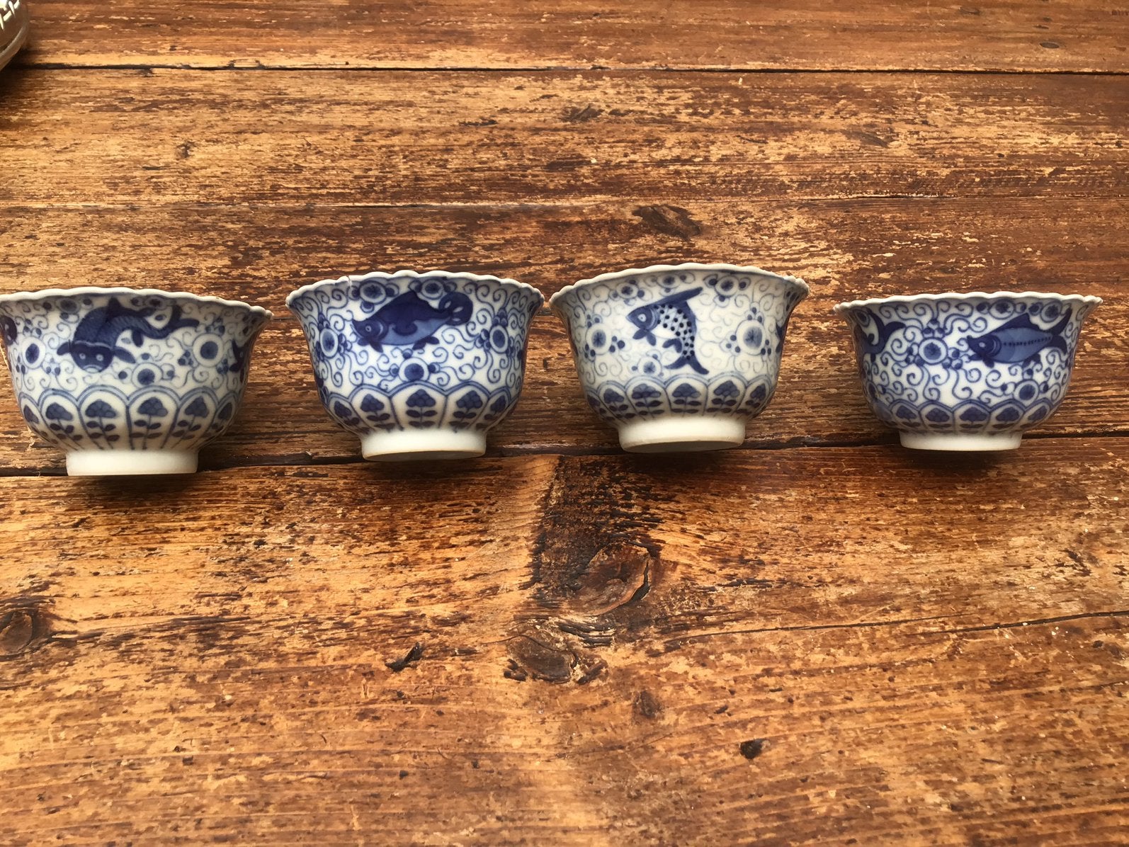 Antiek Chinees porselein 4 stuks. Gemerkt., Antiek en Kunst, Ophalen of Verzenden