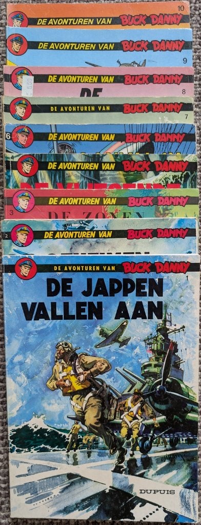 Stripboeken Buck Danny, Gelezen, Complete serie of reeks, Vic Hubinon, J.-M. Charlier, Ophalen of Verzenden
