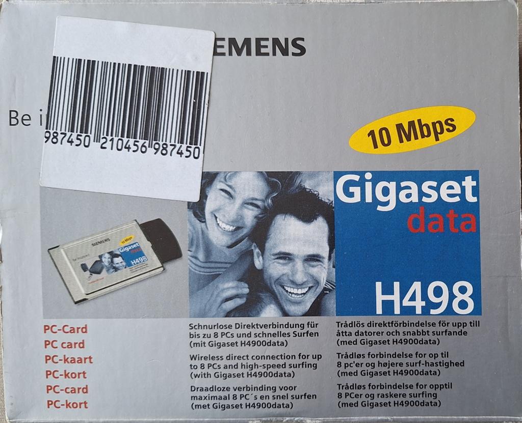 Draadloze verbinding (PCMCIA kaart) voor maximaal 8 PC's., Ophalen of Verzenden, Nieuw, Siemens