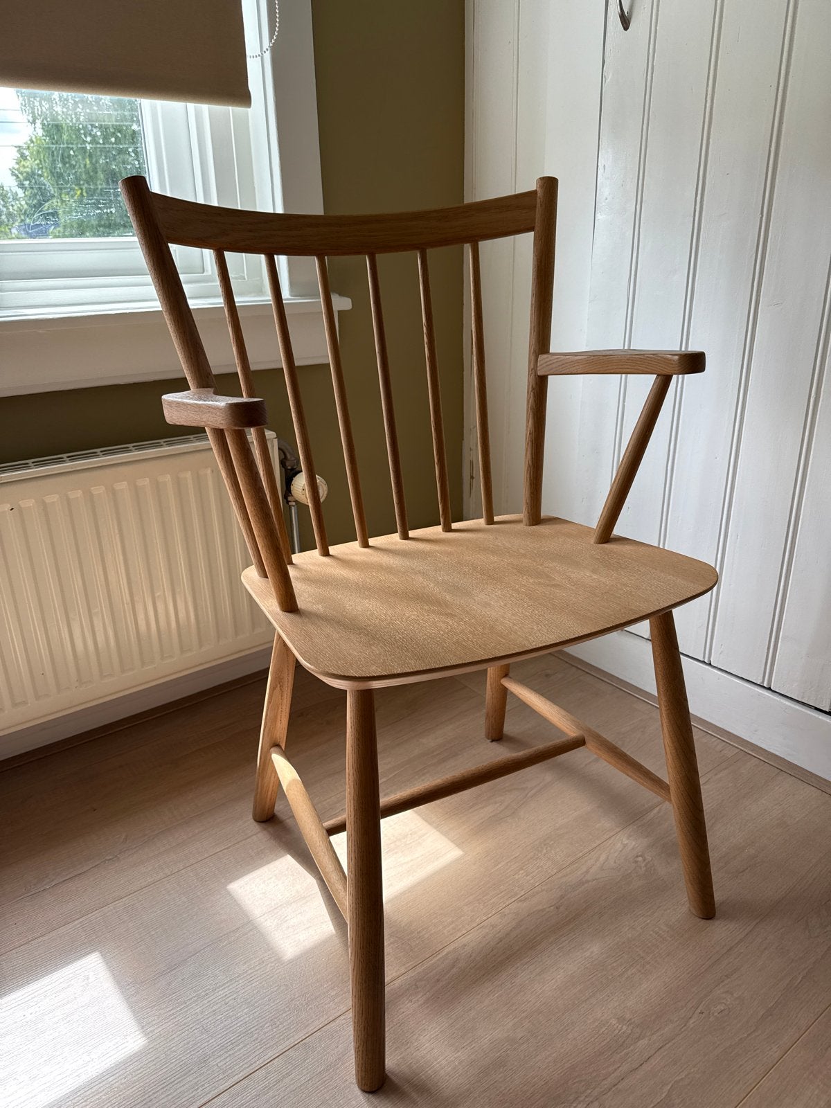 HAY J42 stoel in eikenhout - Scandinavisch design, Ophalen, Bruin, Zo goed als nieuw, Eén