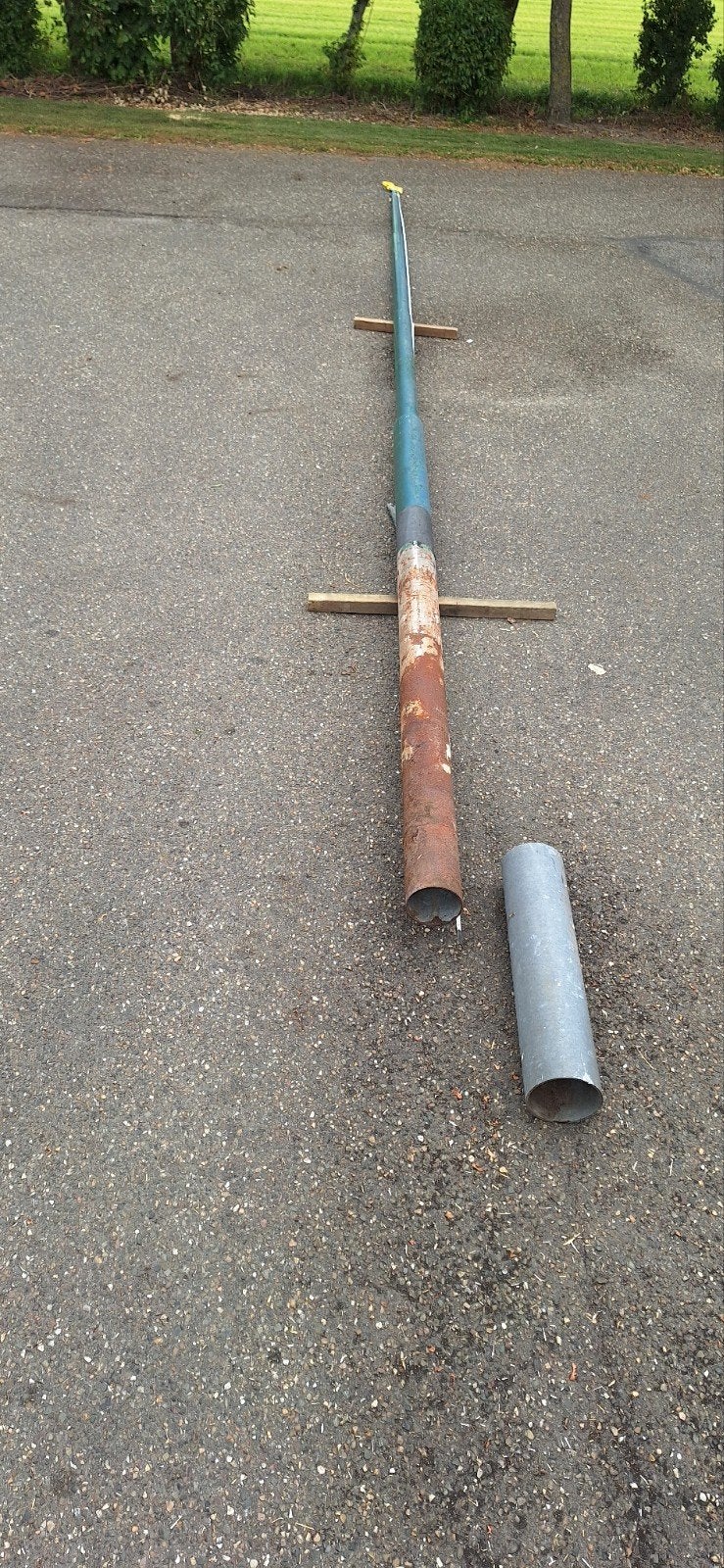 Lichtmast 11 meter met opzetstuk, Overige merken, Gebruikt, Industrieel, Overige fittingen
