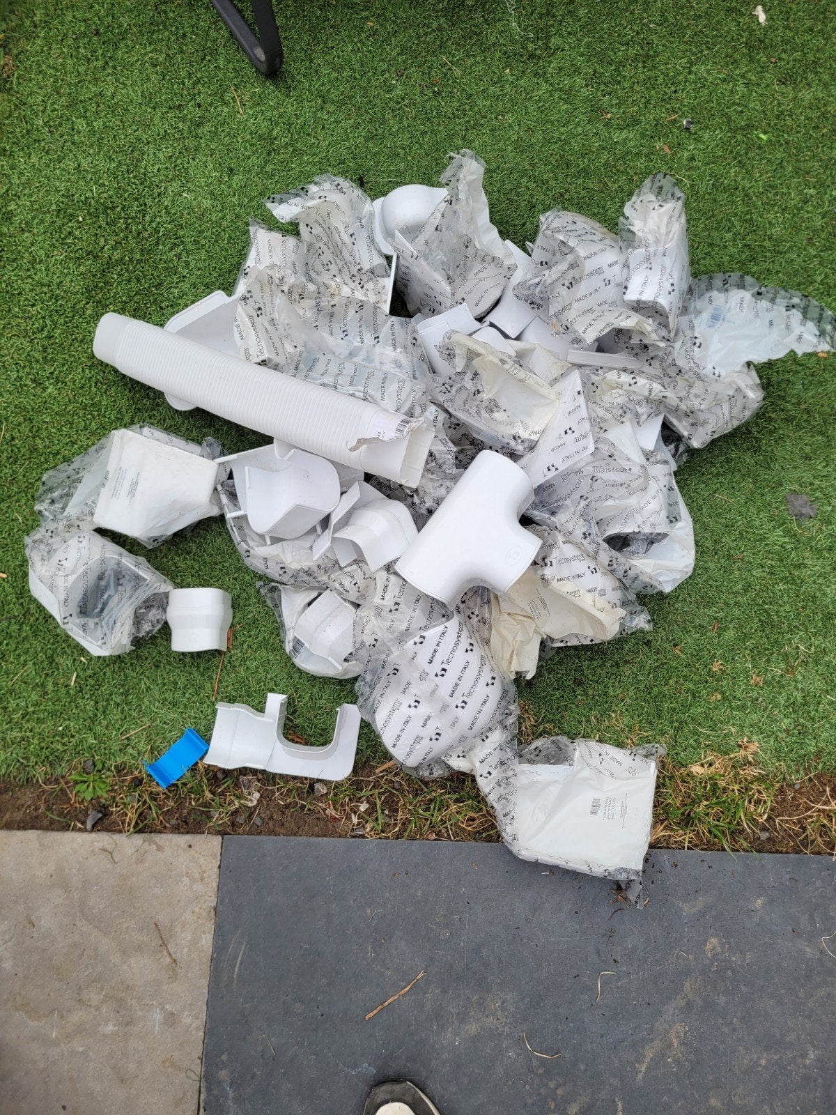 tecno systemi leidinggoot  koppelstukken., Doe-het-zelf en Verbouw, Buizen en Afvoer, Pvc, Overige typen, Nieuw, Ophalen of Verzenden