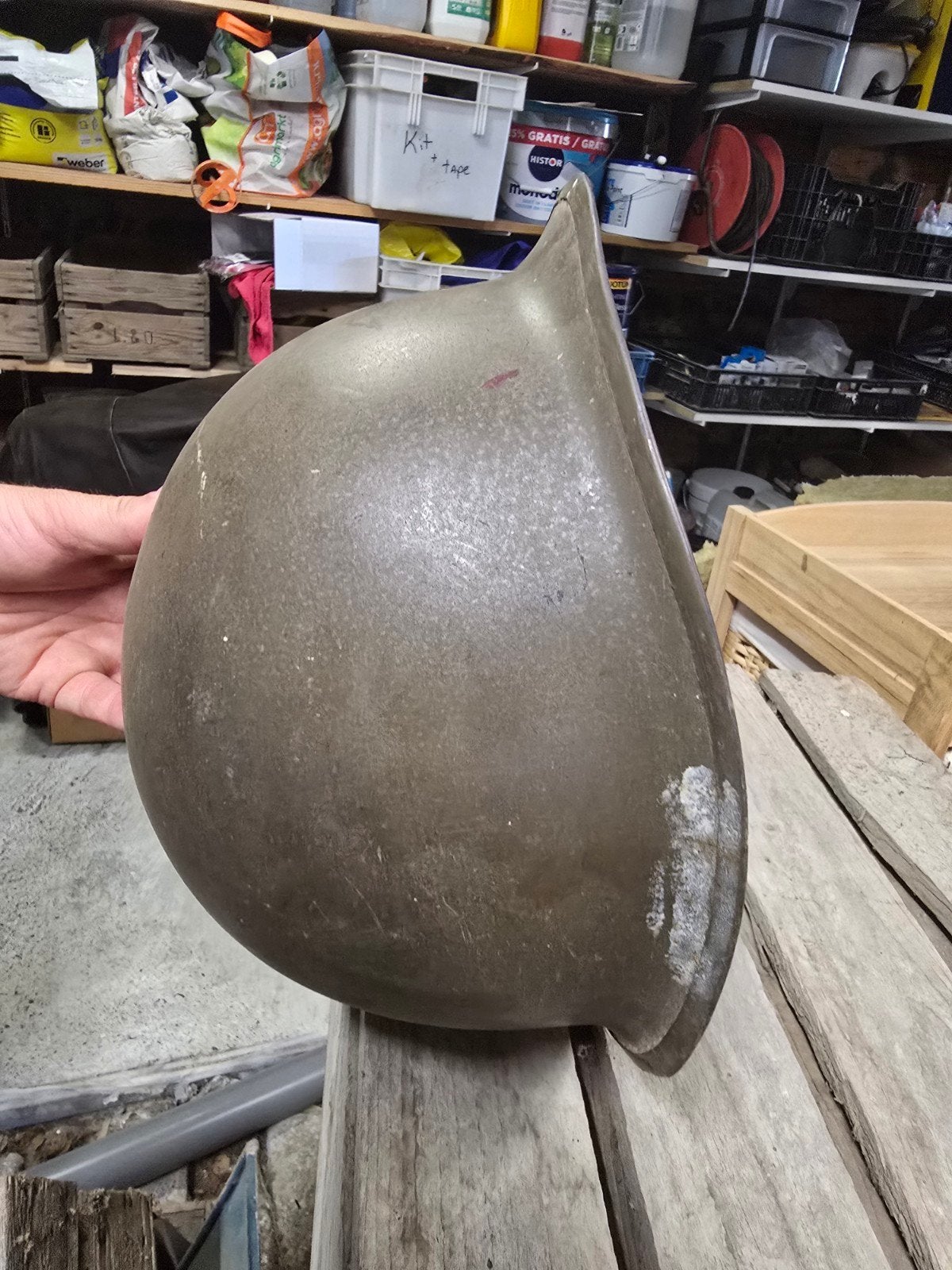 Duitse helm ww2. Geen binnenwerk. Origineel!, Ophalen of Verzenden, Landmacht, Duitsland, Helm of Baret
