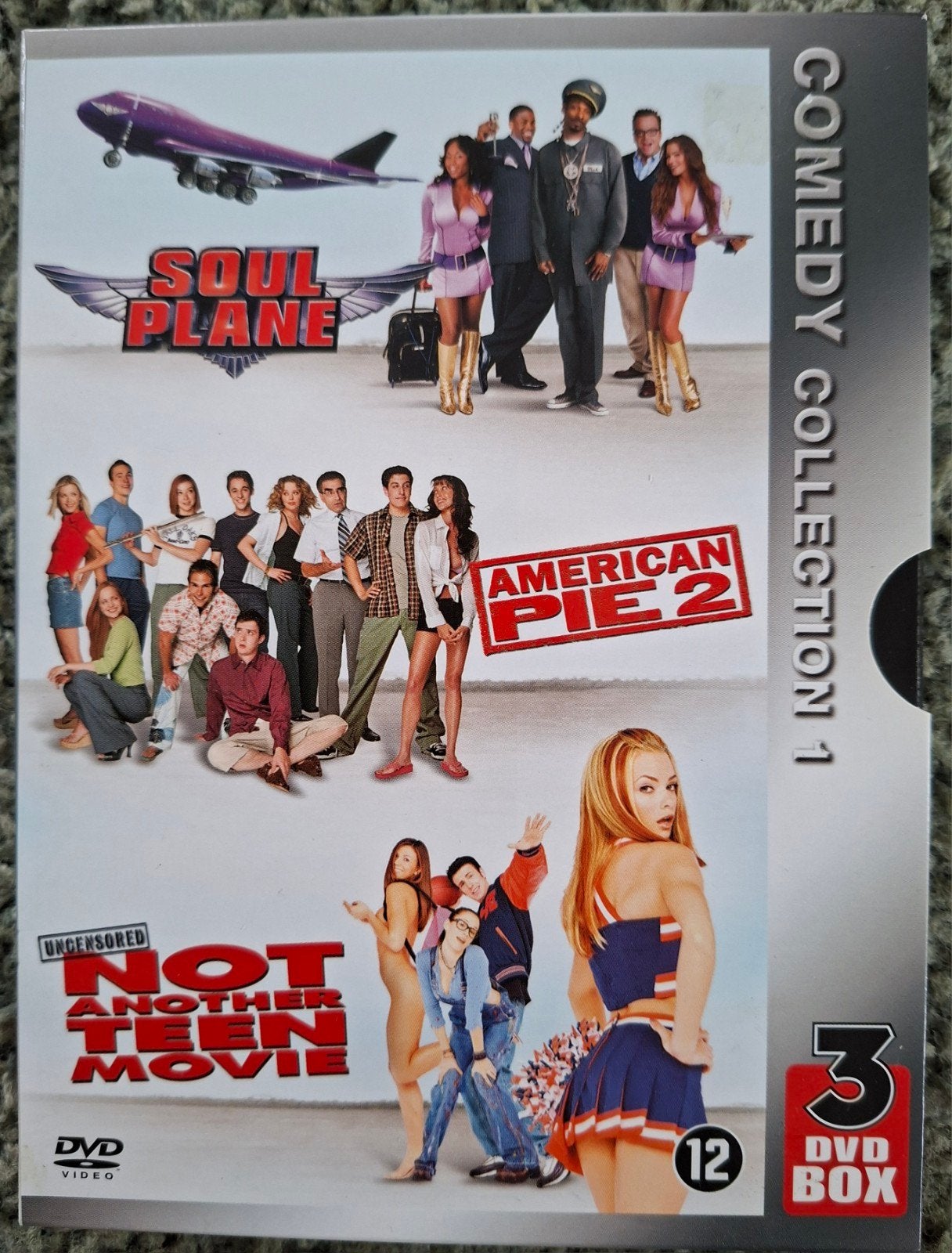 DVD BOX. 3 TOP KOMEDIEFILMS. AMERICAN PIE o.a., Cd's en Dvd's, Dvd's | Komedie, Vanaf 12 jaar, Ophalen of Verzenden, Zo goed als nieuw