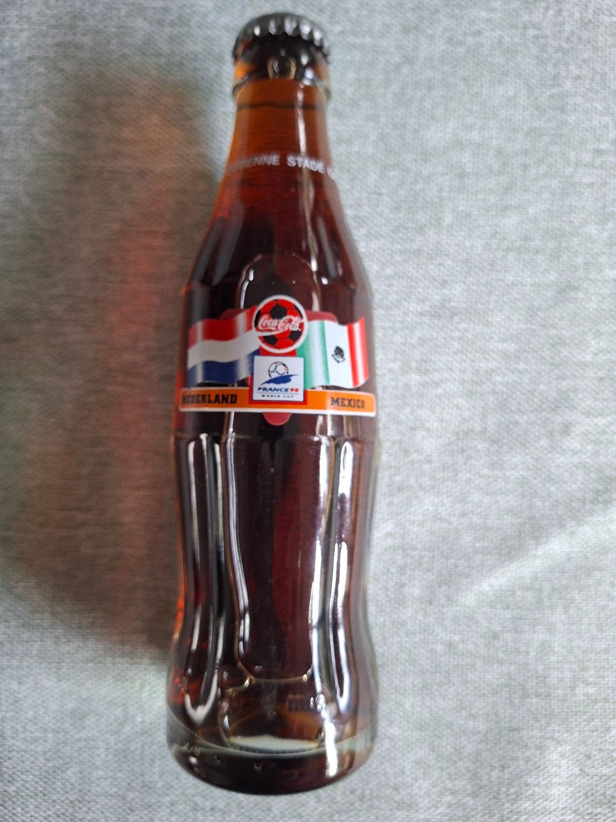 Coca-Cola flesje WK Frankrijk 1998 Nederland Mexico, Verzamelen, Ophalen of Verzenden, Zo goed als nieuw
