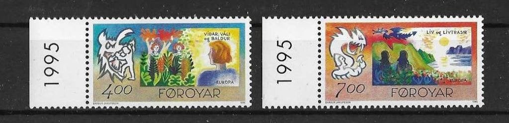 Denemarken (Faeröer) Michel 278-279 postfris EUROPA, Ophalen of Verzenden, Denemarken, Postfris