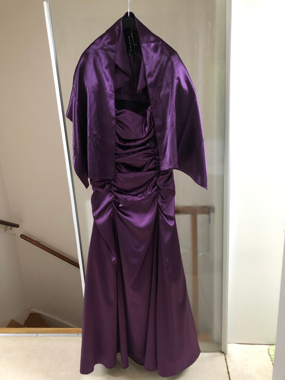 Prachtige paarse avondjurk met bolero, maat 42, Kleding | Dames, Jurken, Paars, Maat 42/44 (L), Ophalen of Verzenden, Zo goed als nieuw