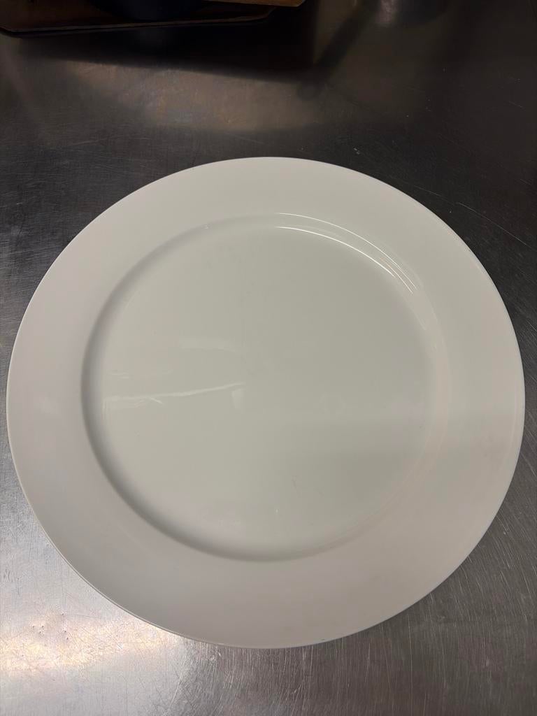 11 Grote Witte Borden - 40cm Diameter, Huis en Inrichting, Keuken | Servies, Ophalen, Gebruikt, Keramiek, Bord(en)