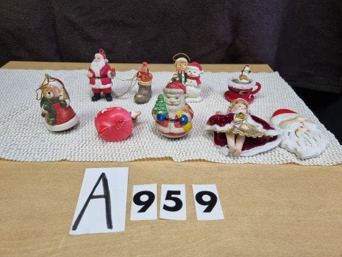 kerst beeldjes hangers 9x [a959], Diversen, Kerst, Ophalen of Verzenden, 'T Olde Gre-j, Info@toldegrej.nl, Endepoelstraat 20f Didam