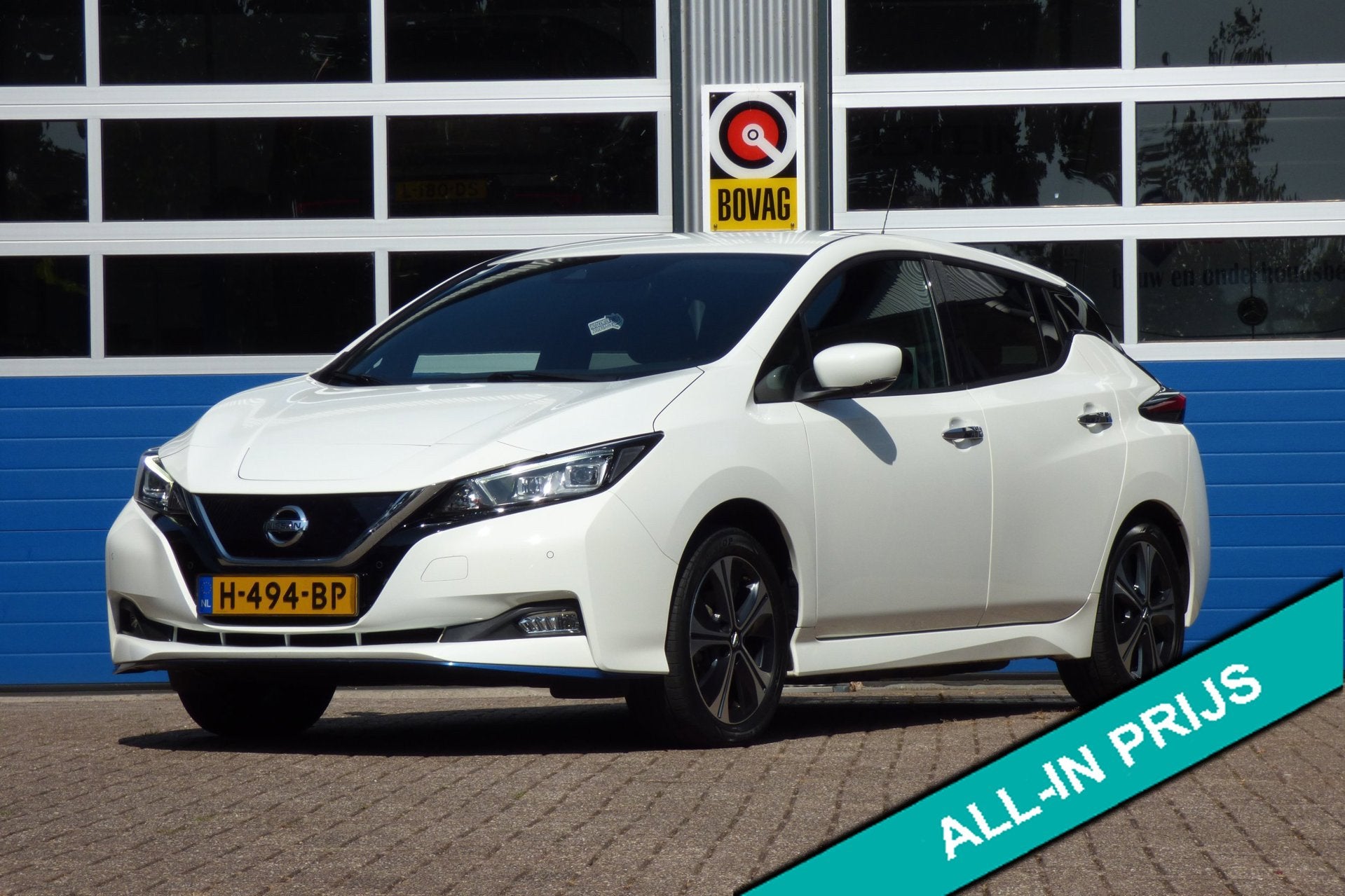 Nissan LEAF E+ N-Connecta 62 kWh, Auto's, Stof, Gebruikt, Zwart, Wit