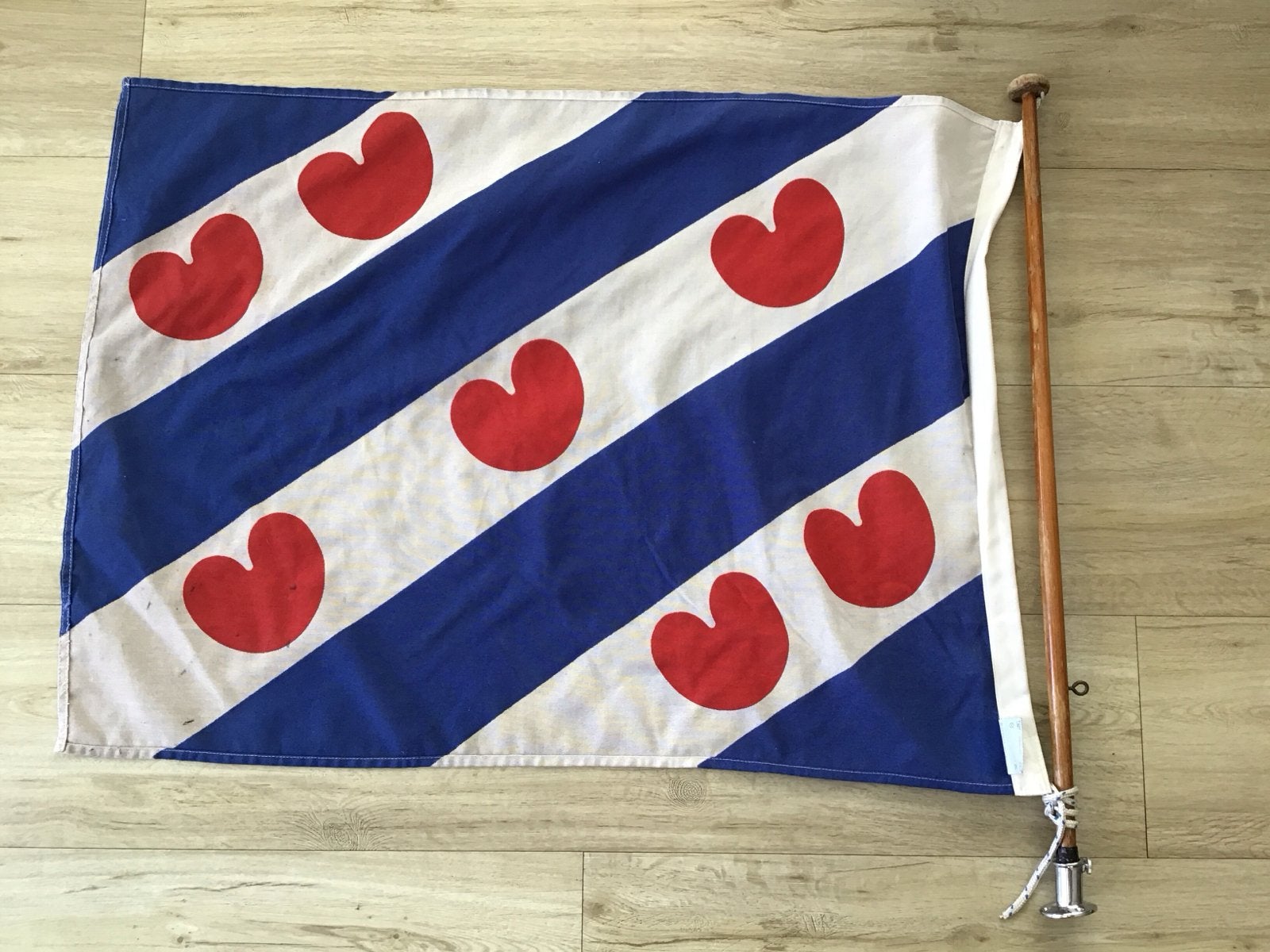 Boot vlaggenstokhouder met Friese vlag en vlaggestok 80 cm, Ophalen of Verzenden, Zo goed als nieuw, Overige typen