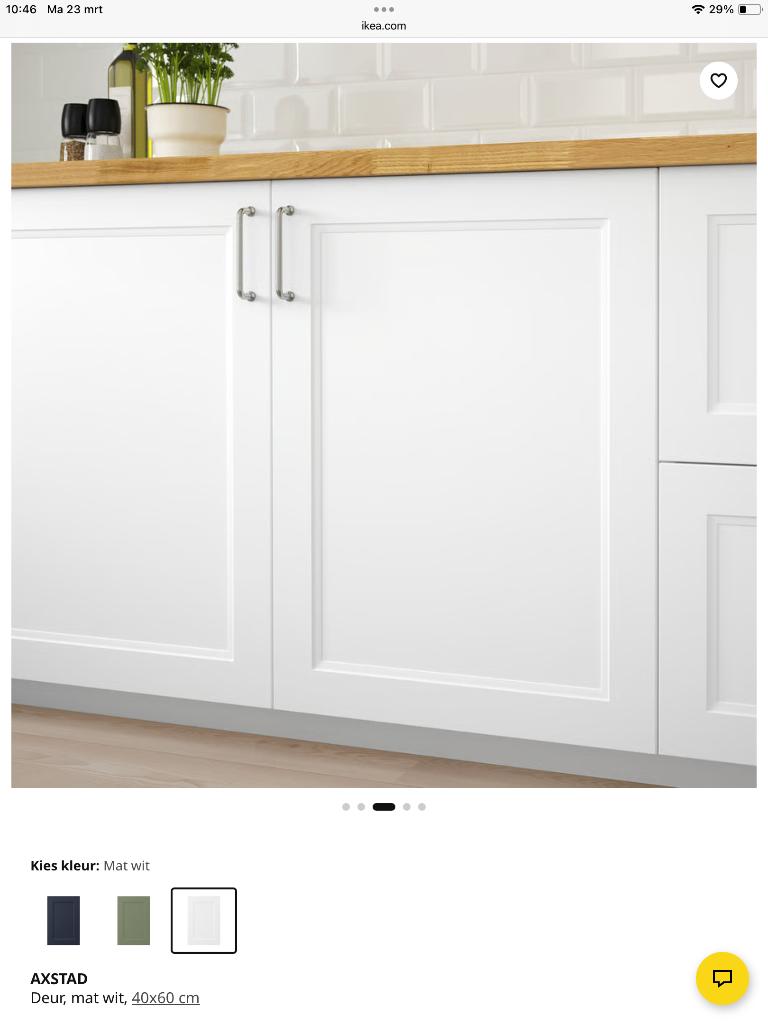 Nieuw AXSTAD wit 40x60 en 60x40 deur keuken kast Ikea METOD, Huis en Inrichting, Keuken | Keukenelementen, Nieuw, Minder dan 100 cm