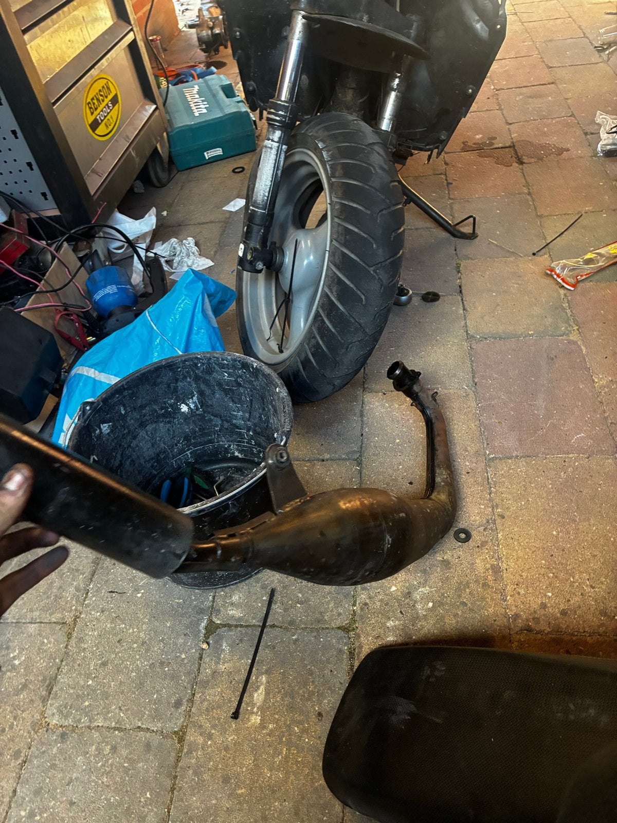 MVT S-Race uitlaat 70-80cc voor Derbi, Ophalen of Verzenden, Gebruikt, Uitlaat