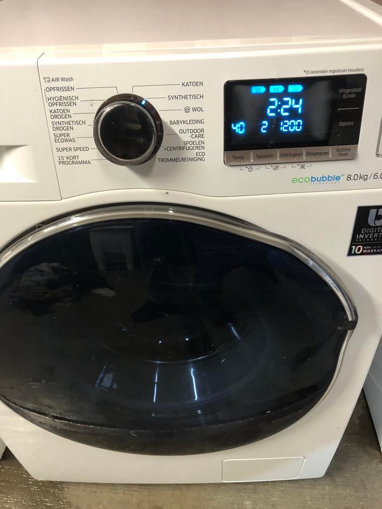 Was en droogcombinatie Samsung, Witgoed en Apparatuur, 6 tot 8 kg, Ophalen, Gebruikt, Minder dan 85 cm