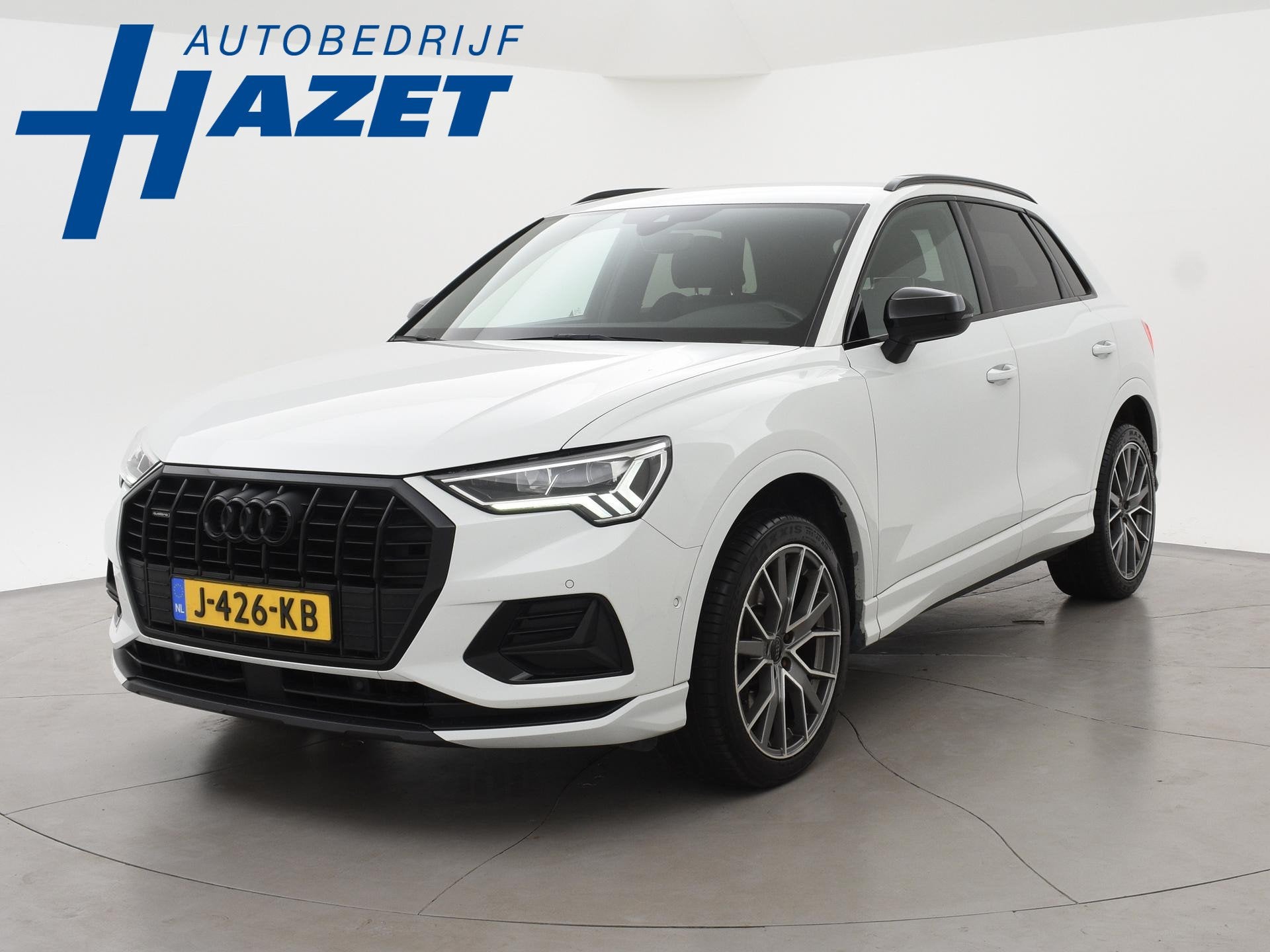 Audi Q3 40 TFSI 190 PK QUATTRO 3X S-LINE + TREKHAAK | ADAPTI, Auto's, Gebruikt, 1984 cc, Leder en Stof, Wit
