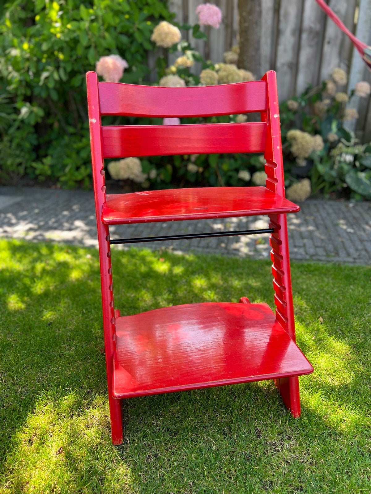 Stokke Tripp Trapp kinderstoel - Rood, Ophalen, Gebruikt, Meegroeistoel, Aanschuifbaar