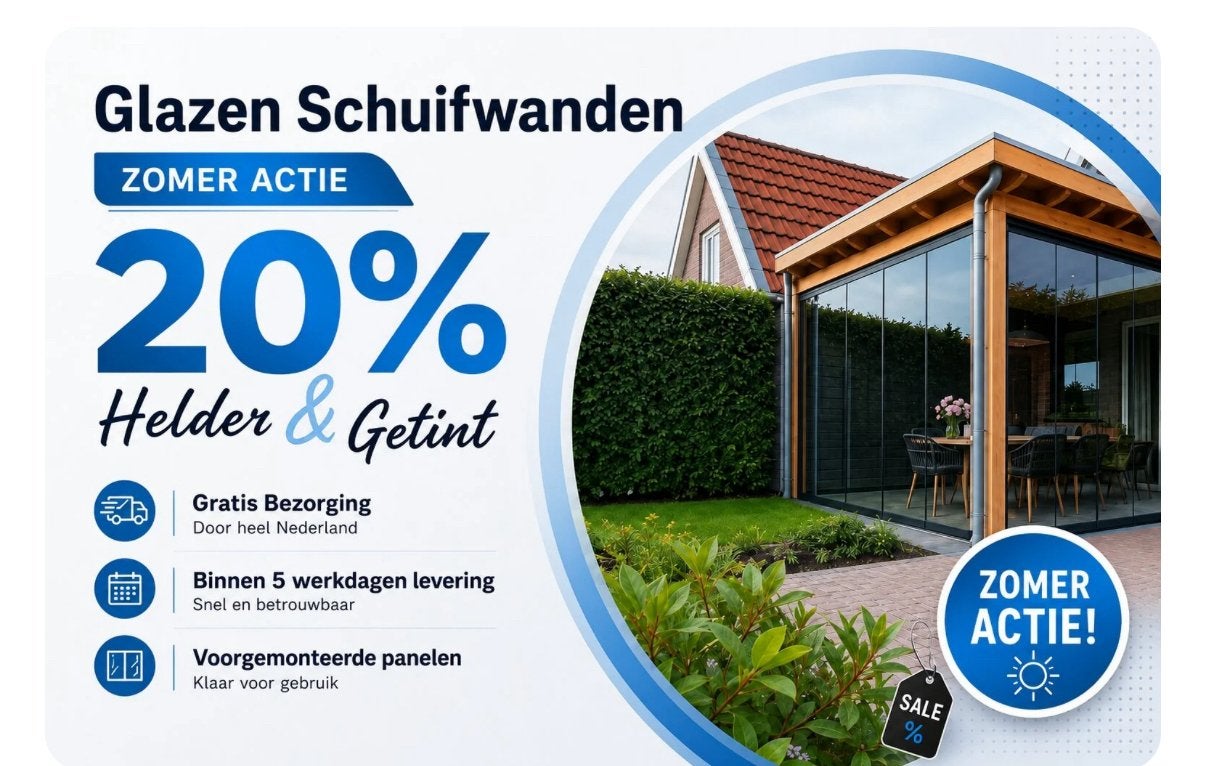De Goedkoopste Glazen Schuifwanden & Op Maat Glas voor Alles, Doe-het-zelf en Verbouw, Glas en Ramen, 3641RT, Verkoop@allesopmaatglas.nl