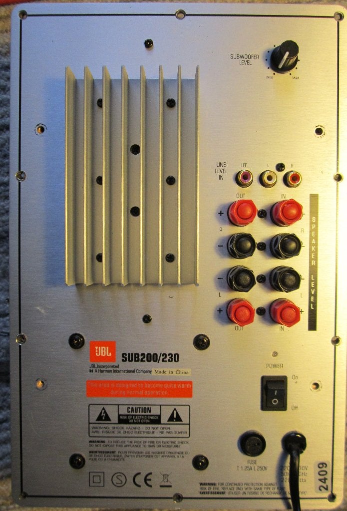 Versterkermodule voor de JBL sub 200/230