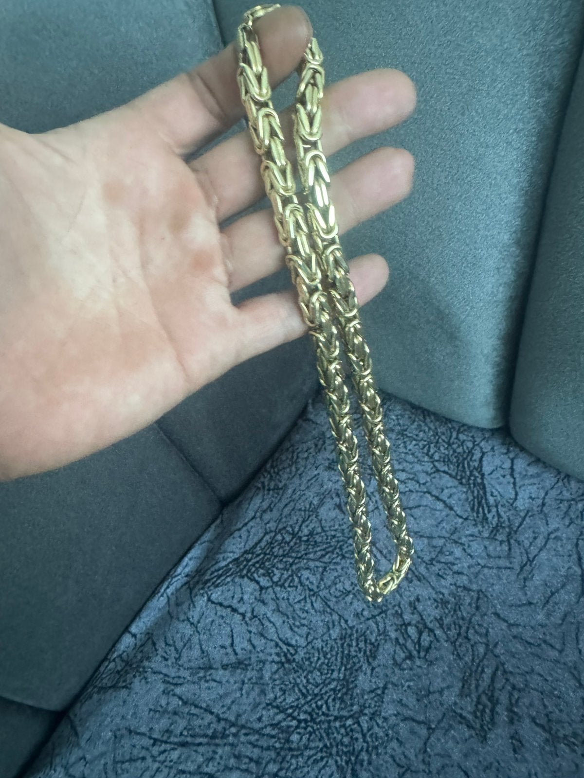 Gouden konings schakel 14 krt 70,5 gram, Ophalen, Zo goed als nieuw, Goud